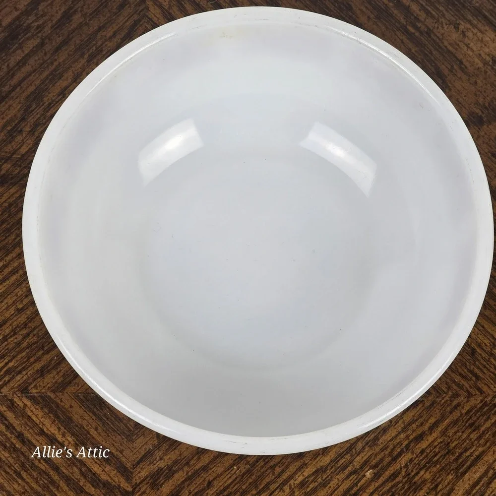 Fireking Anchor Hocking Cereal Bowl Milk Glass Brown Copper Filigree Vintage 5